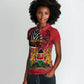 Kenya Jamhuri Day Women Polo Shirt Harambee Spirit Lion Flag Tribal