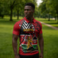 Kenya Jamhuri Day Zipper Polo Shirt Harambee Spirit Lion Flag Tribal