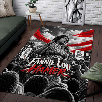 Fannie Lou Hamer Civil Rights Area Rug Voting Rights Activist Tribute Art