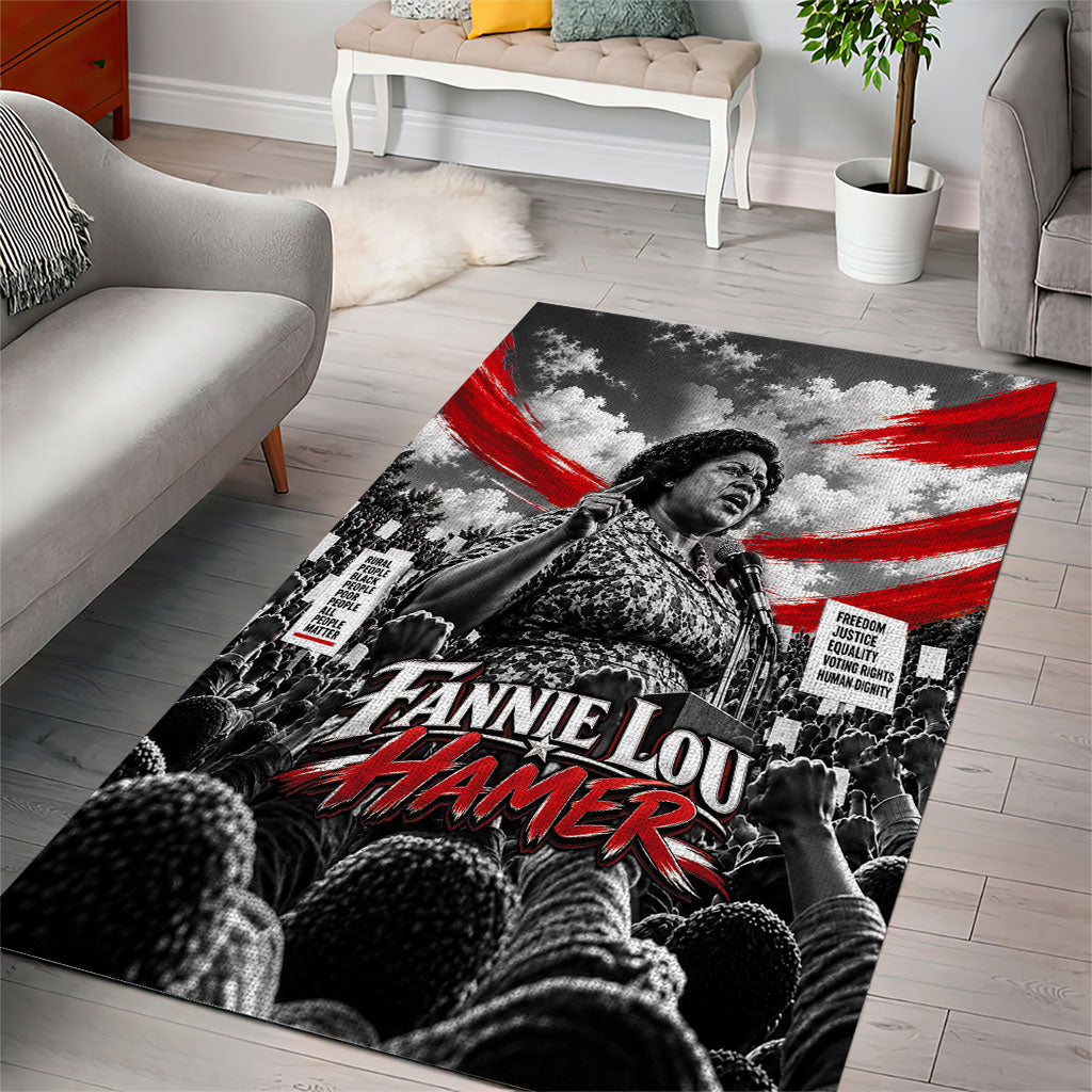 Fannie Lou Hamer Civil Rights Area Rug Voting Rights Activist Tribute Art