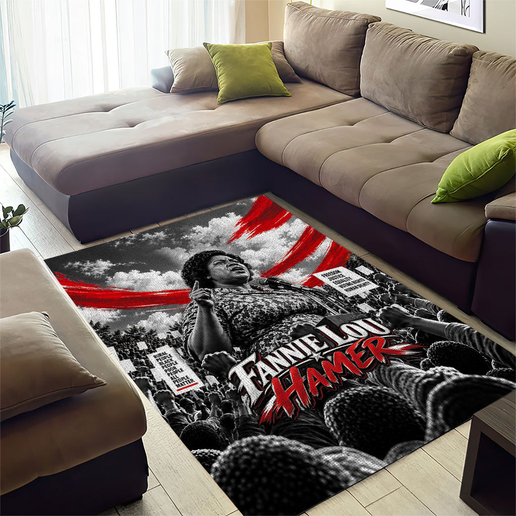 Fannie Lou Hamer Civil Rights Area Rug Voting Rights Activist Tribute Art