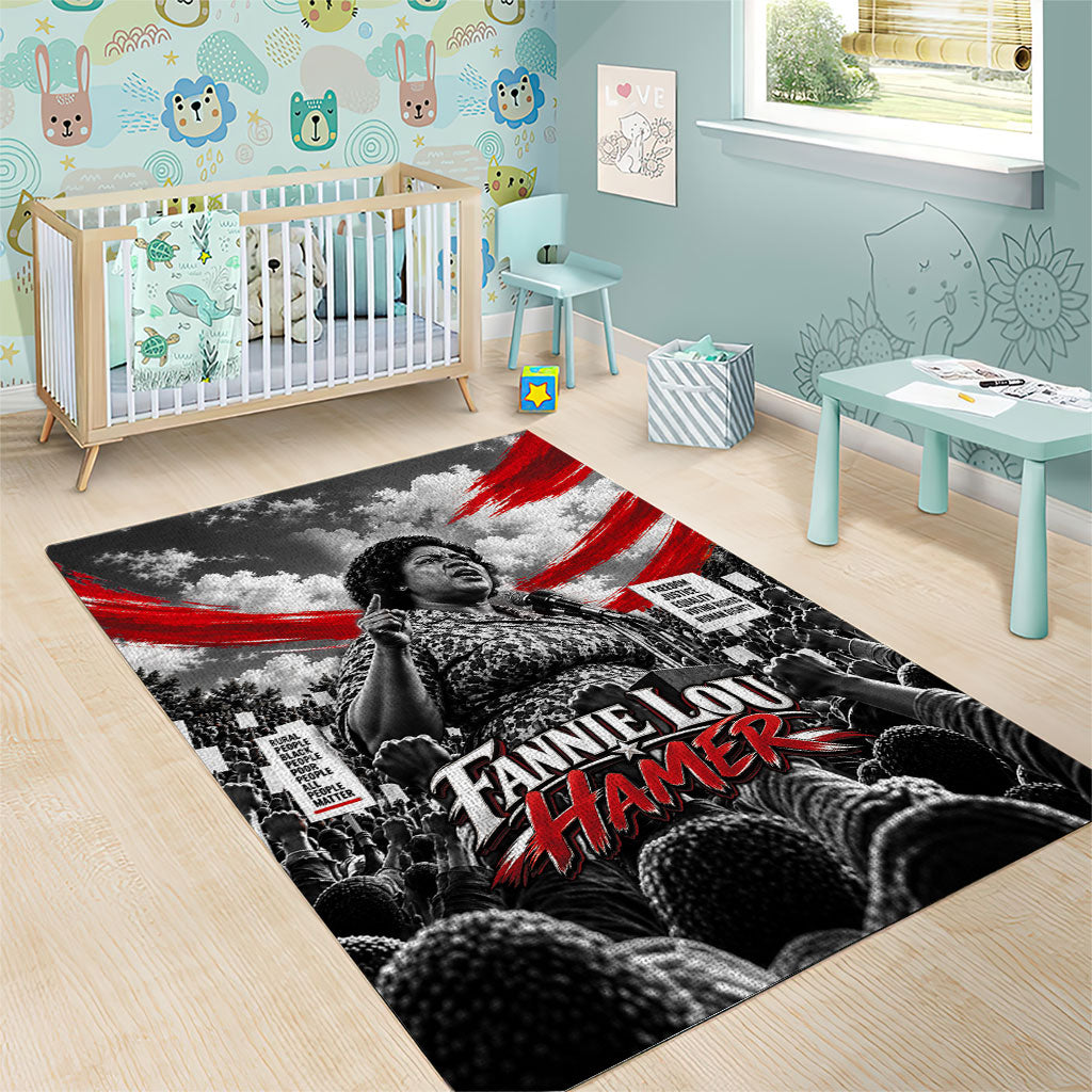 Fannie Lou Hamer Civil Rights Area Rug Voting Rights Activist Tribute Art