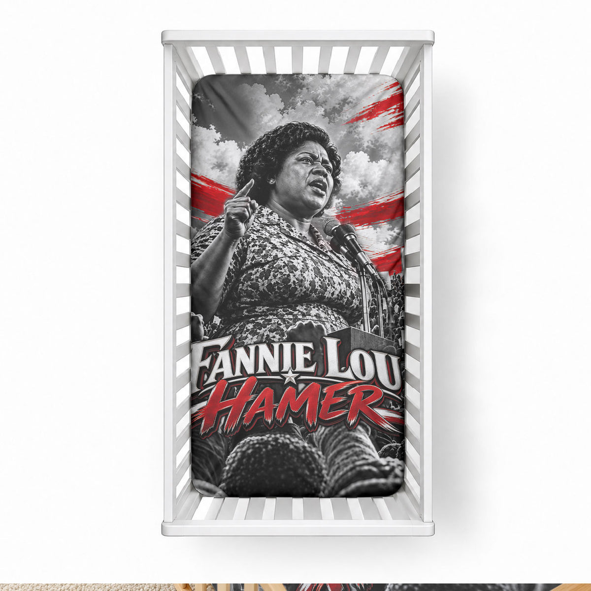 Fannie Lou Hamer Civil Rights Baby Bed Cover Voting Rights Activist Tribute Art