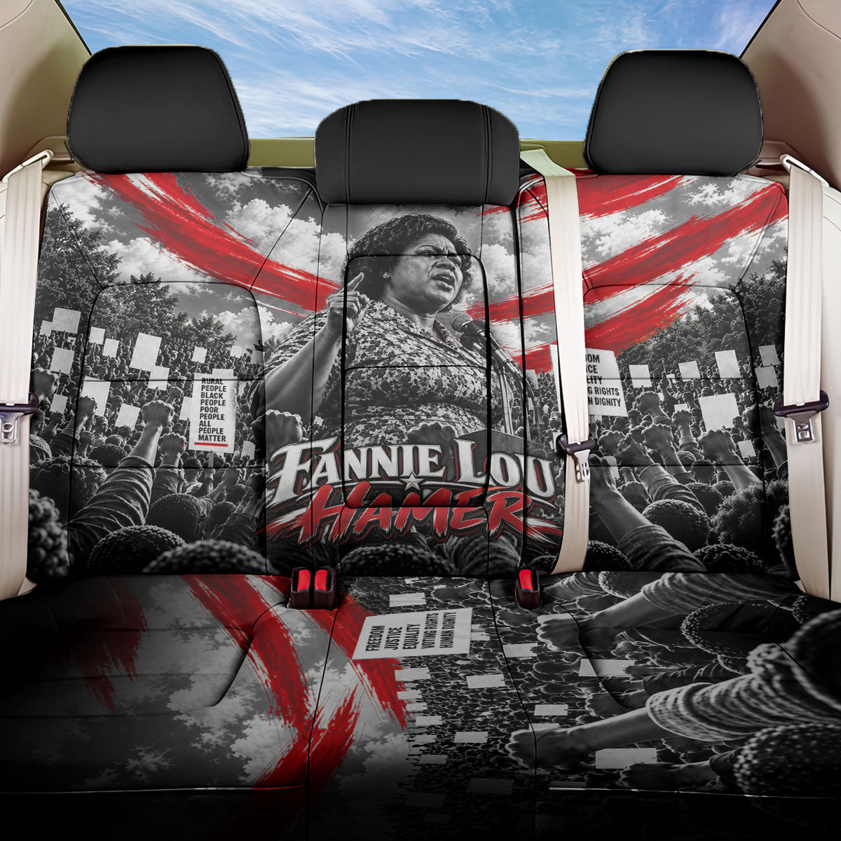 Fannie Lou Hamer Civil Rights Back Car Seat Cover Voting Rights Activist Tribute Art