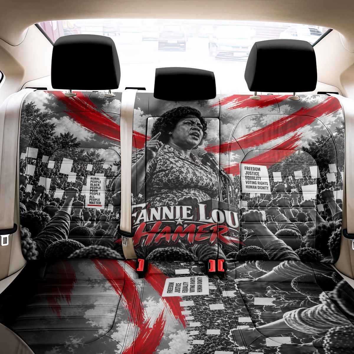Fannie Lou Hamer Civil Rights Back Car Seat Cover Voting Rights Activist Tribute Art
