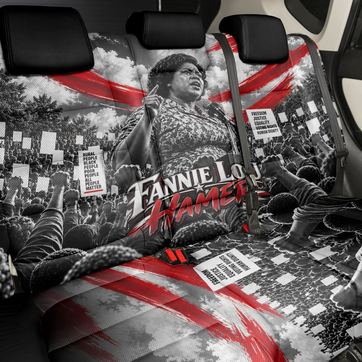 Fannie Lou Hamer Civil Rights Back Car Seat Cover Voting Rights Activist Tribute Art
