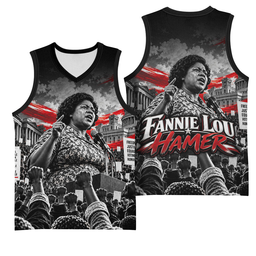 Fannie Lou Hamer Civil Rights Basketball Jersey Voting Rights Activist Tribute Art