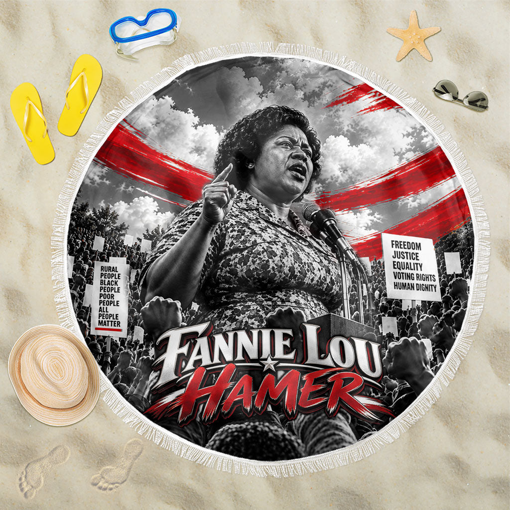 Fannie Lou Hamer Civil Rights Beach Blanket Voting Rights Activist Tribute Art