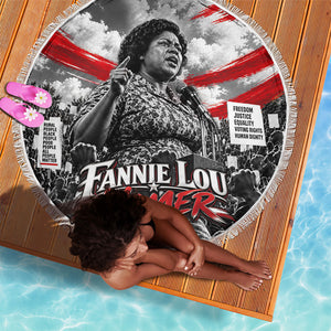 Fannie Lou Hamer Civil Rights Beach Blanket Voting Rights Activist Tribute Art