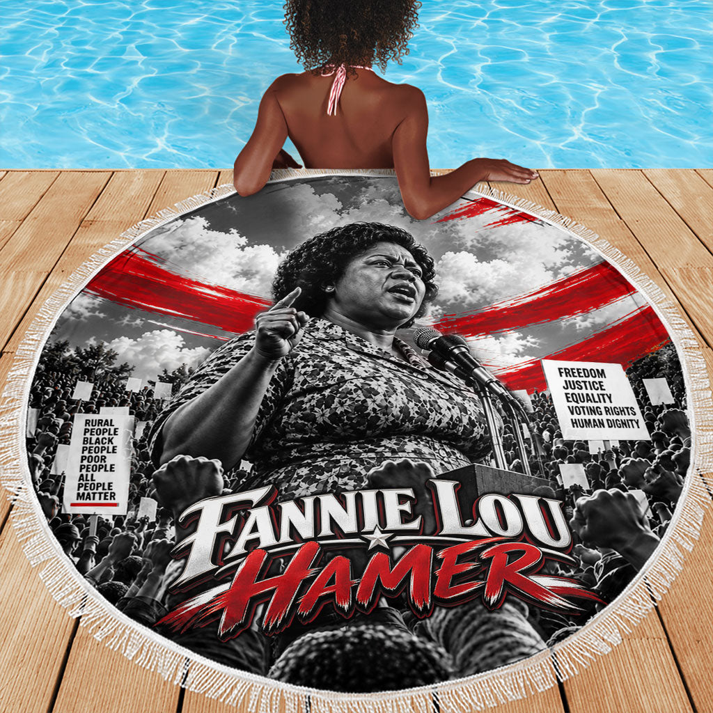 Fannie Lou Hamer Civil Rights Beach Blanket Voting Rights Activist Tribute Art