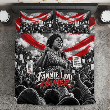 Fannie Lou Hamer Civil Rights Bedding Set Voting Rights Activist Tribute Art