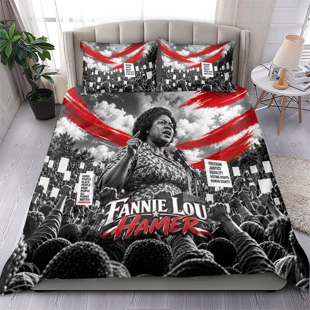 Fannie Lou Hamer Civil Rights Bedding Set Voting Rights Activist Tribute Art
