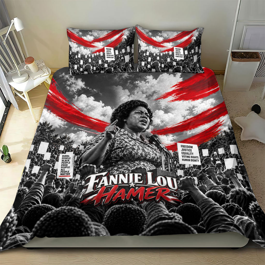 Fannie Lou Hamer Civil Rights Bedding Set Voting Rights Activist Tribute Art