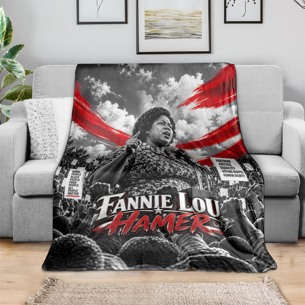 Fannie Lou Hamer Civil Rights Blanket Voting Rights Activist Tribute Art