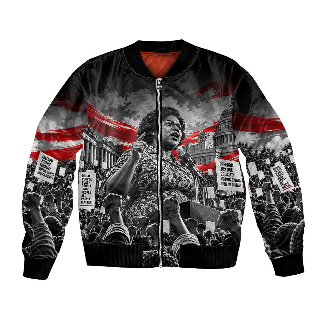 Fannie Lou Hamer Civil Rights Bomber Jacket Voting Rights Activist Tribute Art