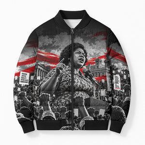 Fannie Lou Hamer Civil Rights Bomber Puffer Jacket Voting Rights Activist Tribute Art
