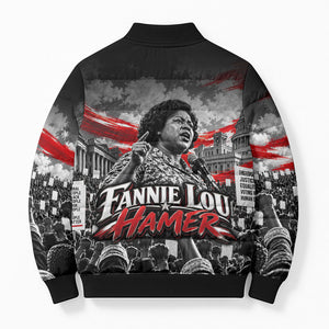 Fannie Lou Hamer Civil Rights Bomber Puffer Jacket Voting Rights Activist Tribute Art