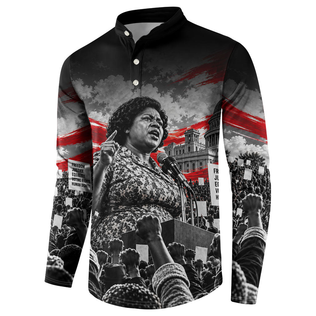 Fannie Lou Hamer Civil Rights Button Sweatshirt Voting Rights Activist Tribute Art