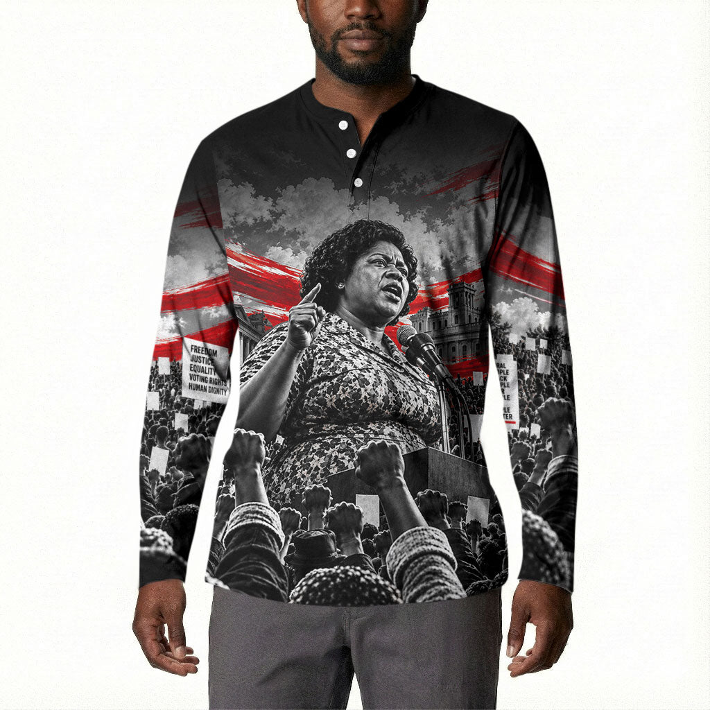 Fannie Lou Hamer Civil Rights Button Sweatshirt Voting Rights Activist Tribute Art