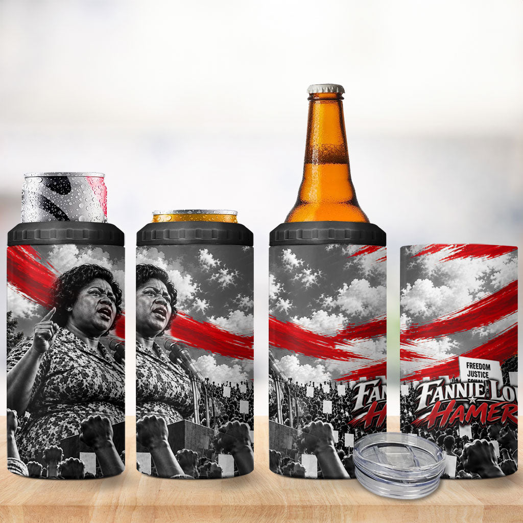 Fannie Lou Hamer Civil Rights 4 in 1 Can Cooler Tumbler Voting Rights Activist Tribute Art