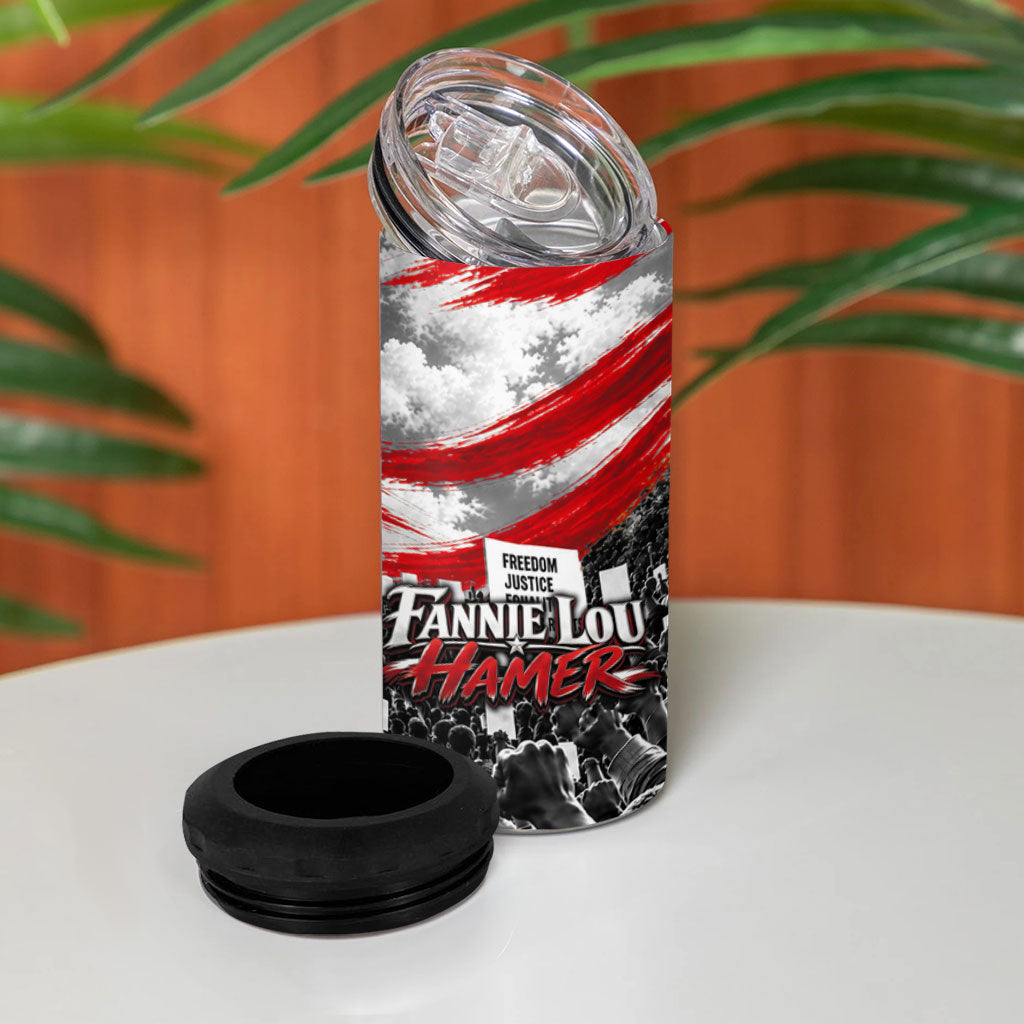 Fannie Lou Hamer Civil Rights 4 in 1 Can Cooler Tumbler Voting Rights Activist Tribute Art