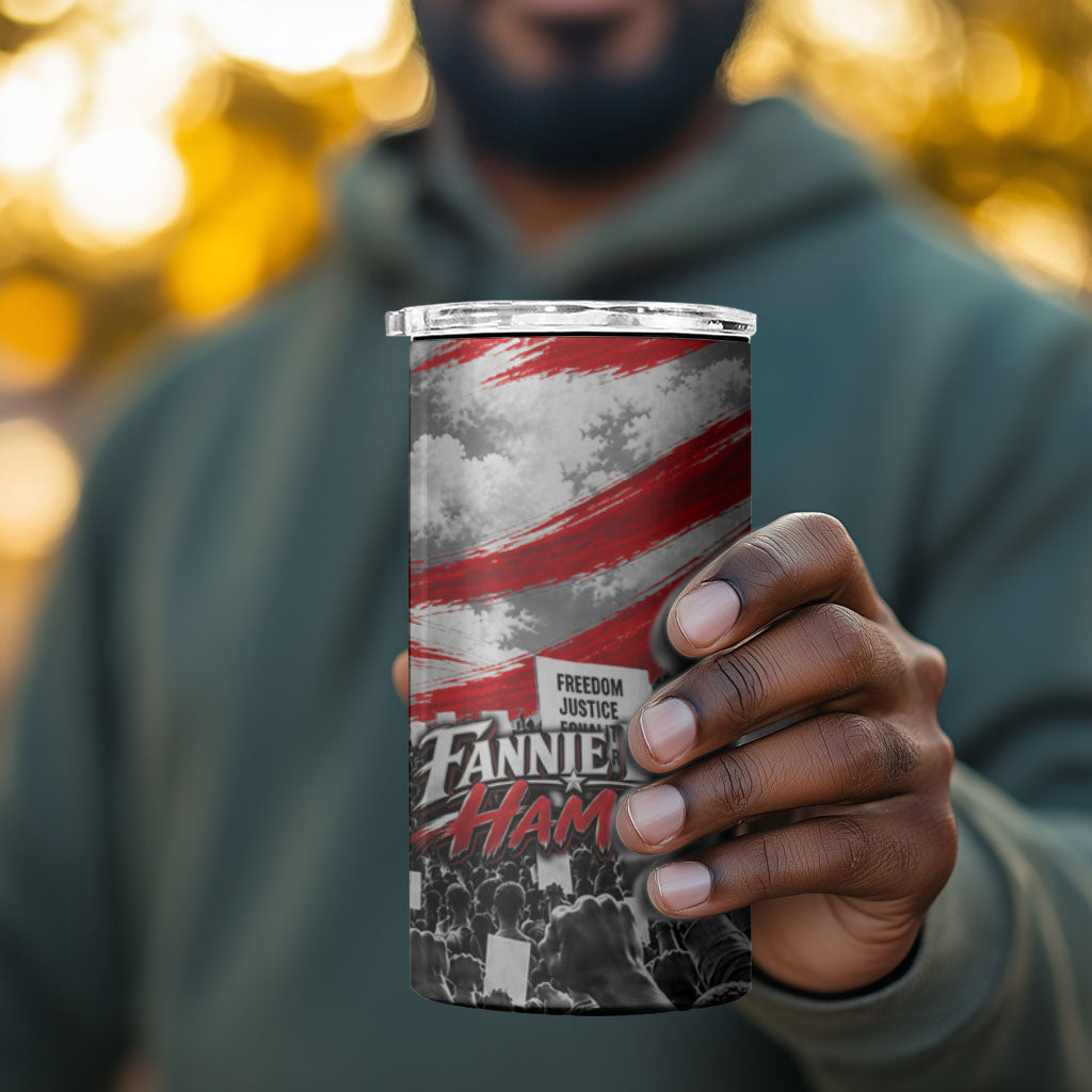 Fannie Lou Hamer Civil Rights 4 in 1 Can Cooler Tumbler Voting Rights Activist Tribute Art
