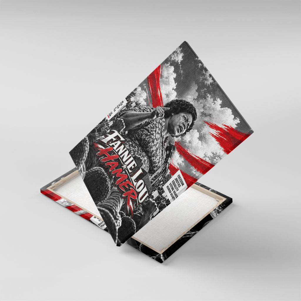 Fannie Lou Hamer Civil Rights Canvas Wall Art Voting Rights Activist Tribute Art