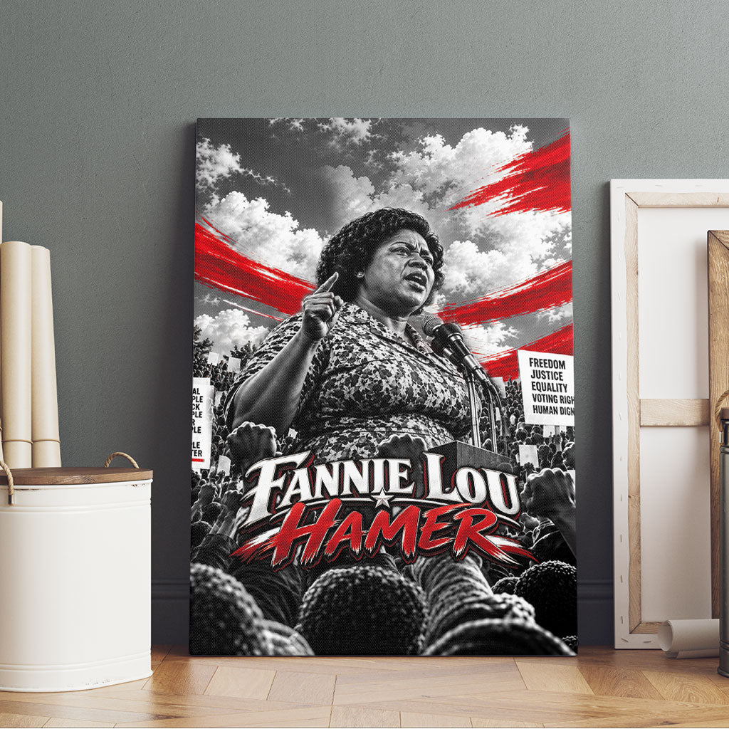 Fannie Lou Hamer Civil Rights Canvas Wall Art Voting Rights Activist Tribute Art