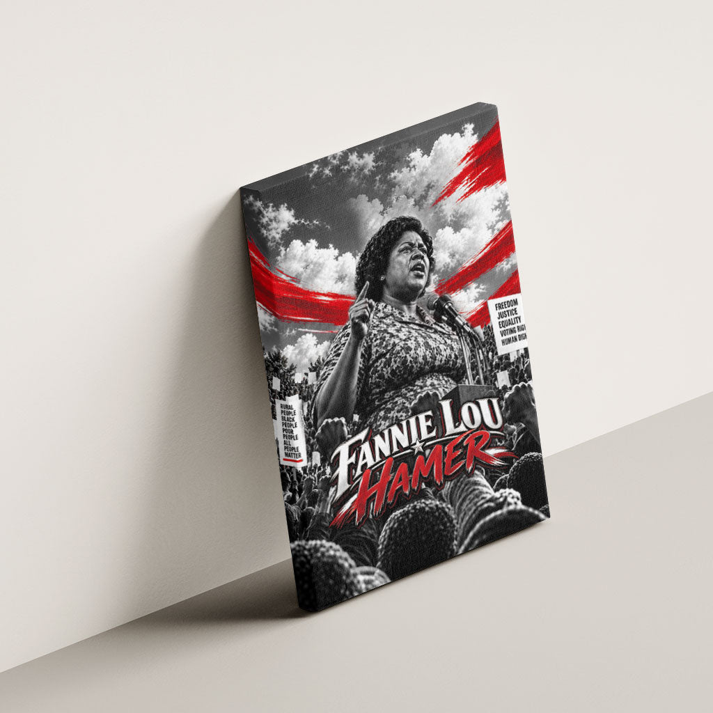 Fannie Lou Hamer Civil Rights Canvas Wall Art Voting Rights Activist Tribute Art