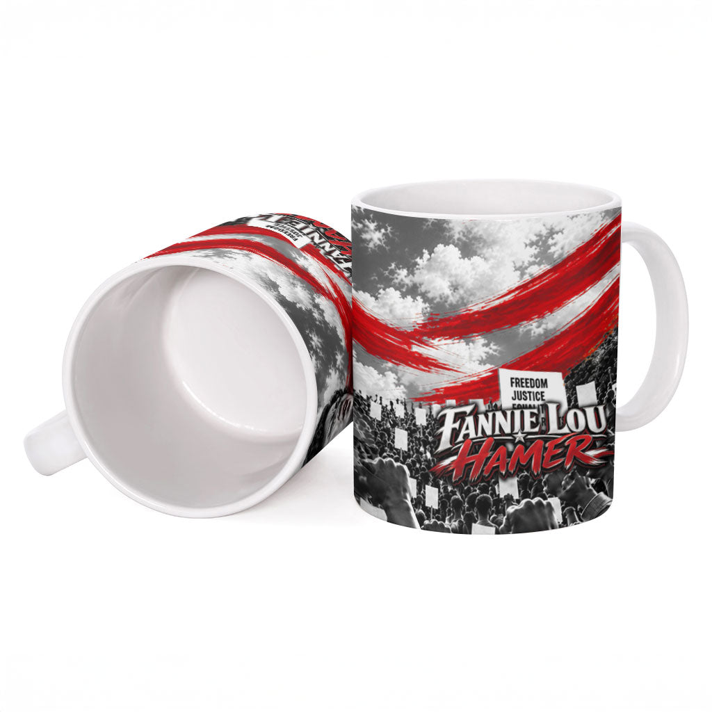 Fannie Lou Hamer Civil Rights Ceramic Mug Voting Rights Activist Tribute Art