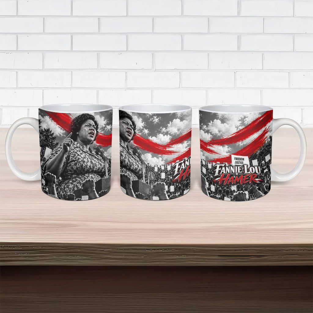Fannie Lou Hamer Civil Rights Ceramic Mug Voting Rights Activist Tribute Art