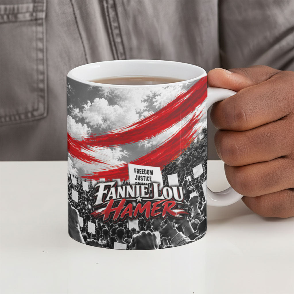 Fannie Lou Hamer Civil Rights Ceramic Mug Voting Rights Activist Tribute Art