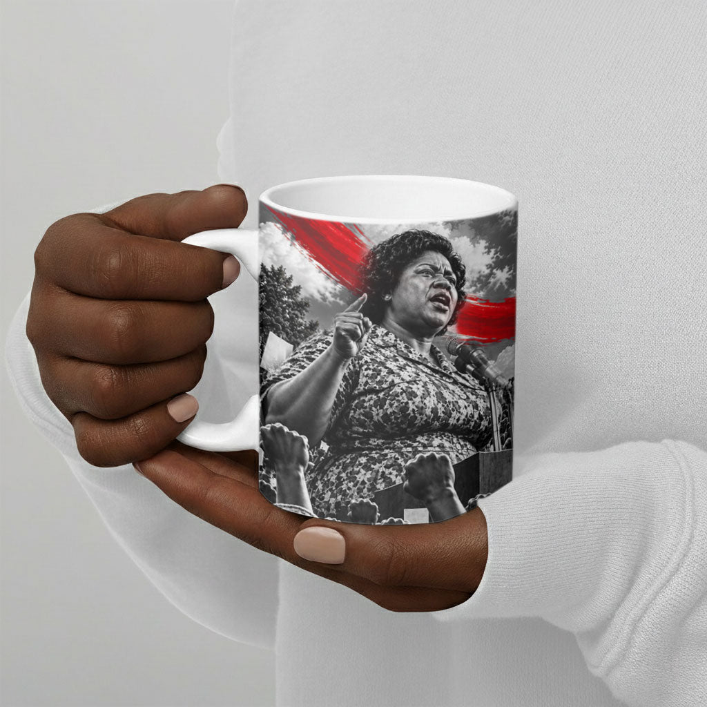 Fannie Lou Hamer Civil Rights Ceramic Mug Voting Rights Activist Tribute Art