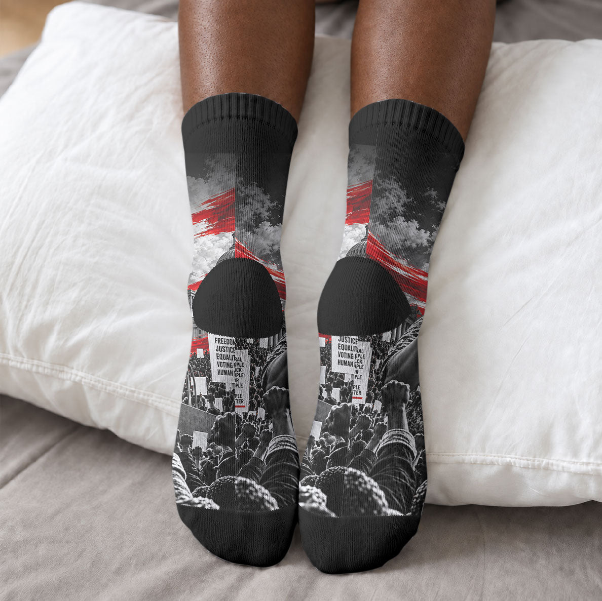 Fannie Lou Hamer Civil Rights Crew Socks Voting Rights Activist Tribute Art