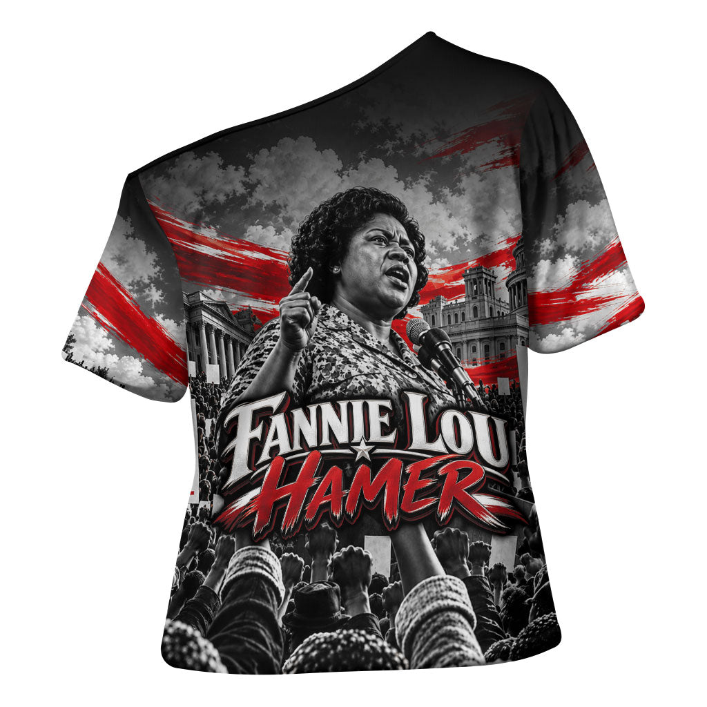 Fannie Lou Hamer Civil Rights Cross Shoulder Shirt Voting Rights Activist Tribute Art