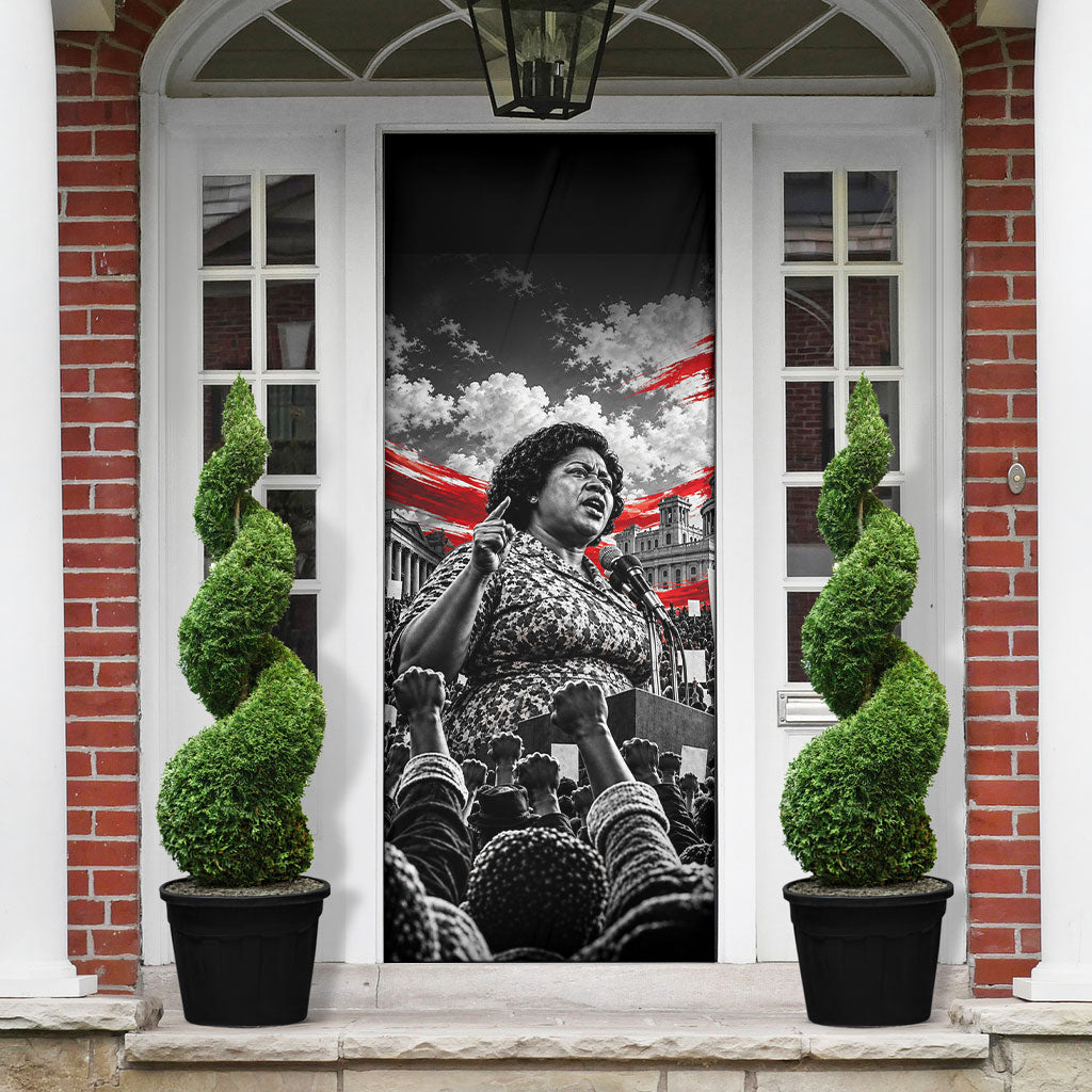 Fannie Lou Hamer Civil Rights Door Cover Voting Rights Activist Tribute Art