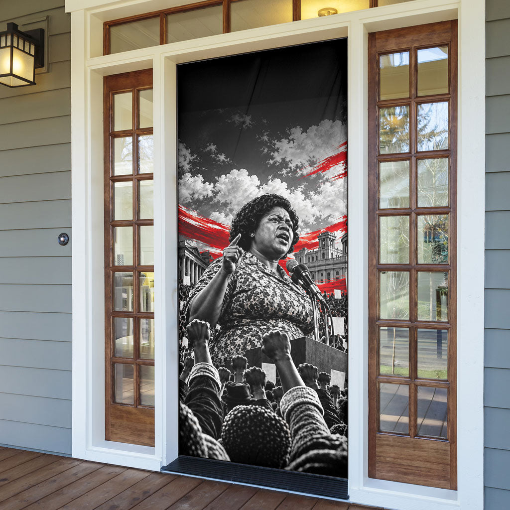 Fannie Lou Hamer Civil Rights Door Cover Voting Rights Activist Tribute Art