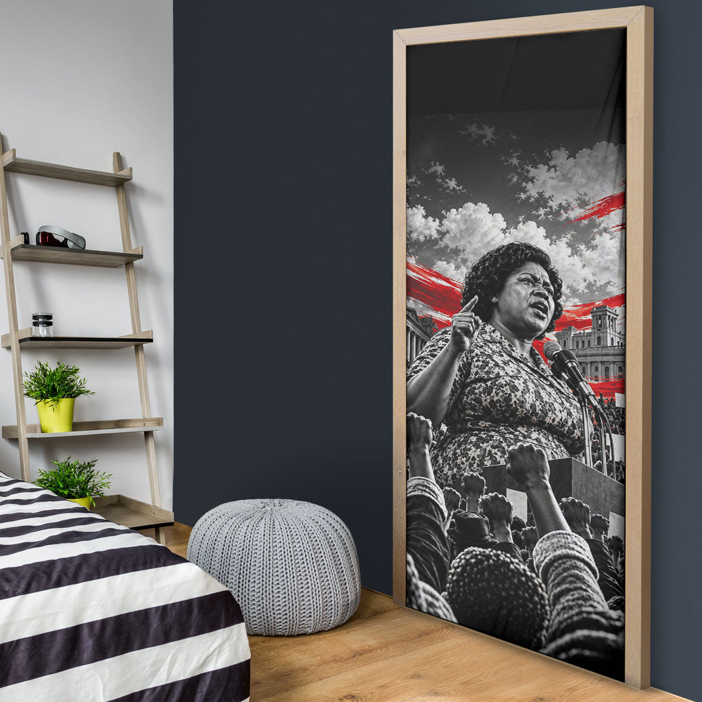 Fannie Lou Hamer Civil Rights Door Cover Voting Rights Activist Tribute Art