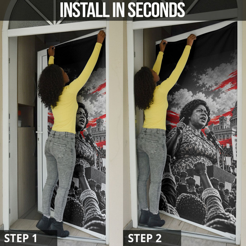 Fannie Lou Hamer Civil Rights Door Cover Voting Rights Activist Tribute Art
