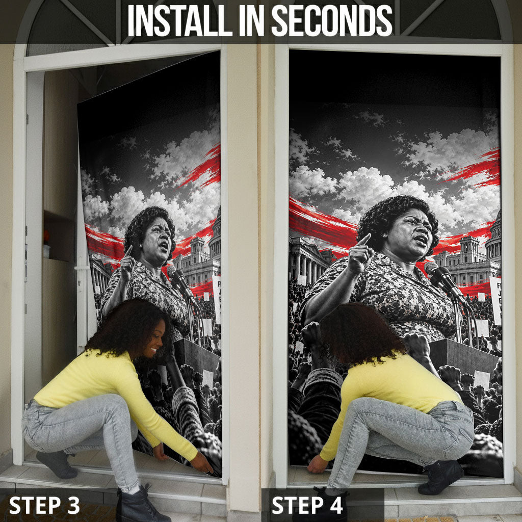 Fannie Lou Hamer Civil Rights Door Cover Voting Rights Activist Tribute Art