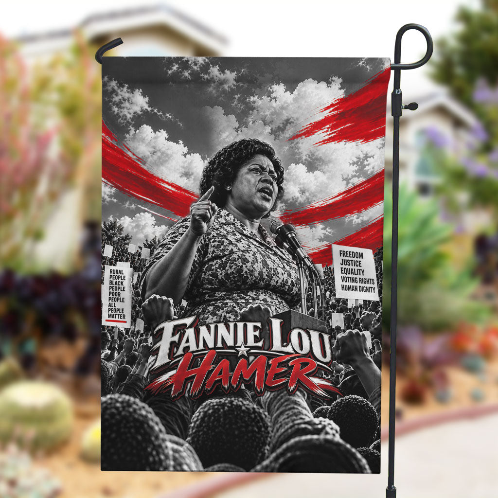 Fannie Lou Hamer Civil Rights Garden Flag Voting Rights Activist Tribute Art