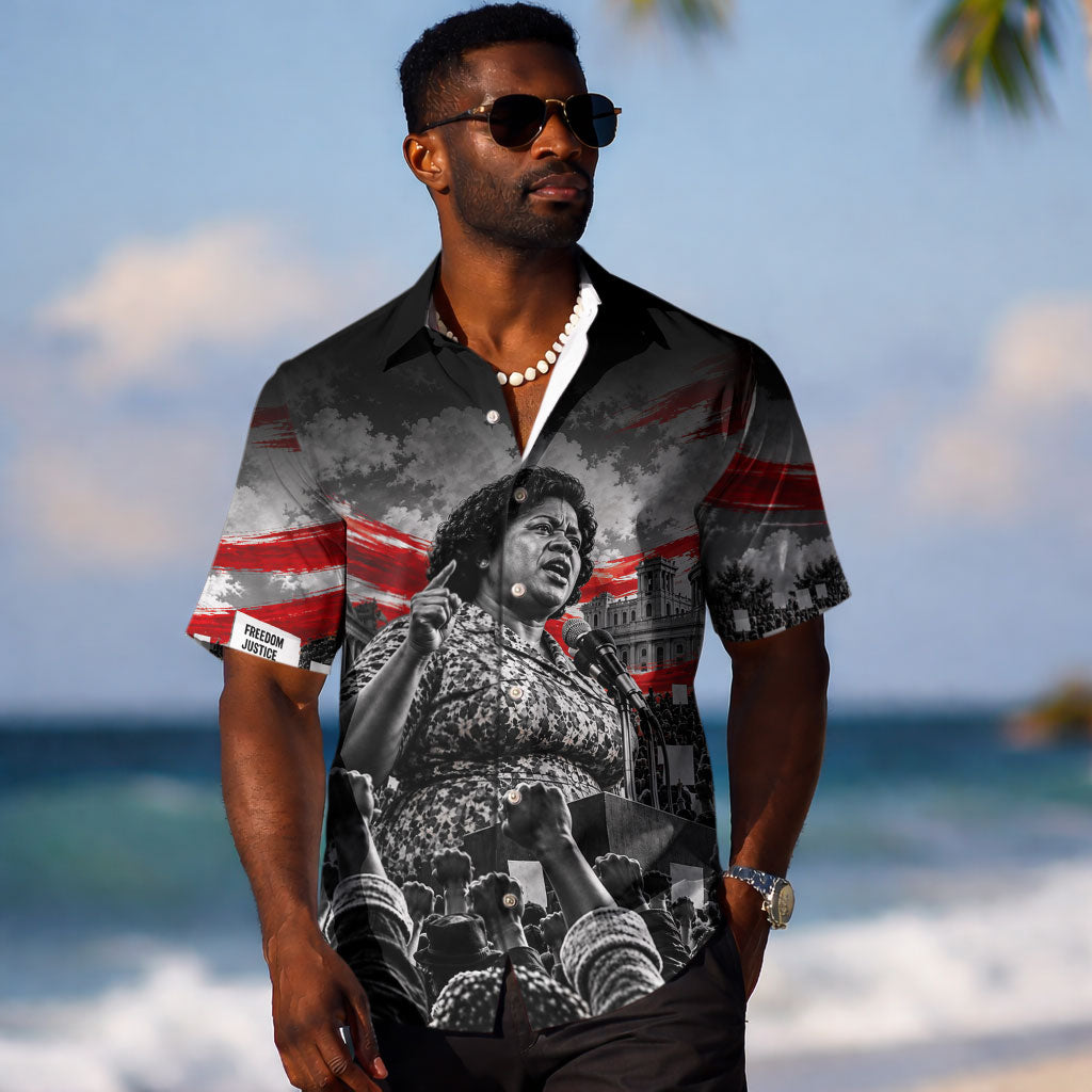Fannie Lou Hamer Civil Rights Hawaiian Shirt Voting Rights Activist Tribute Art