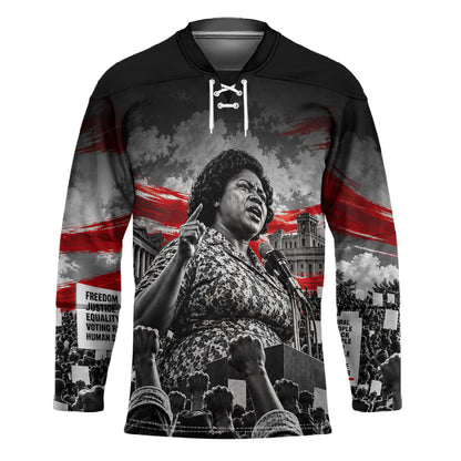 Fannie Lou Hamer Civil Rights Hockey Jersey Voting Rights Activist Tribute Art
