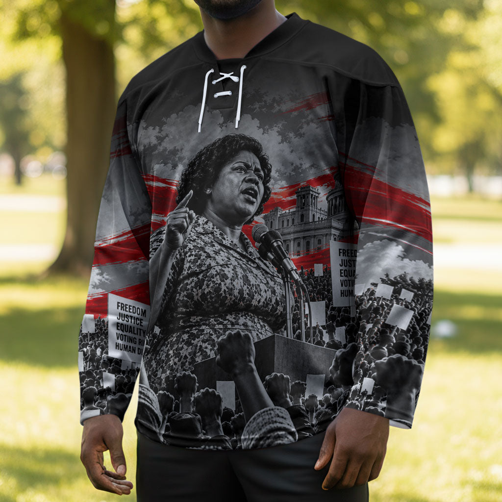 Fannie Lou Hamer Civil Rights Hockey Jersey Voting Rights Activist Tribute Art