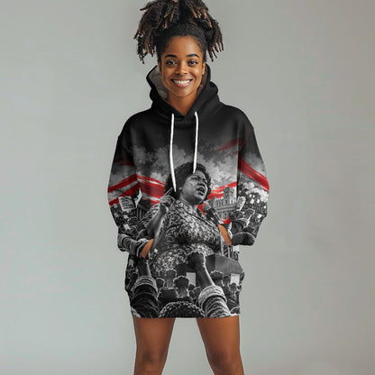 Fannie Lou Hamer Civil Rights Hoodie Dress Voting Rights Activist Tribute Art