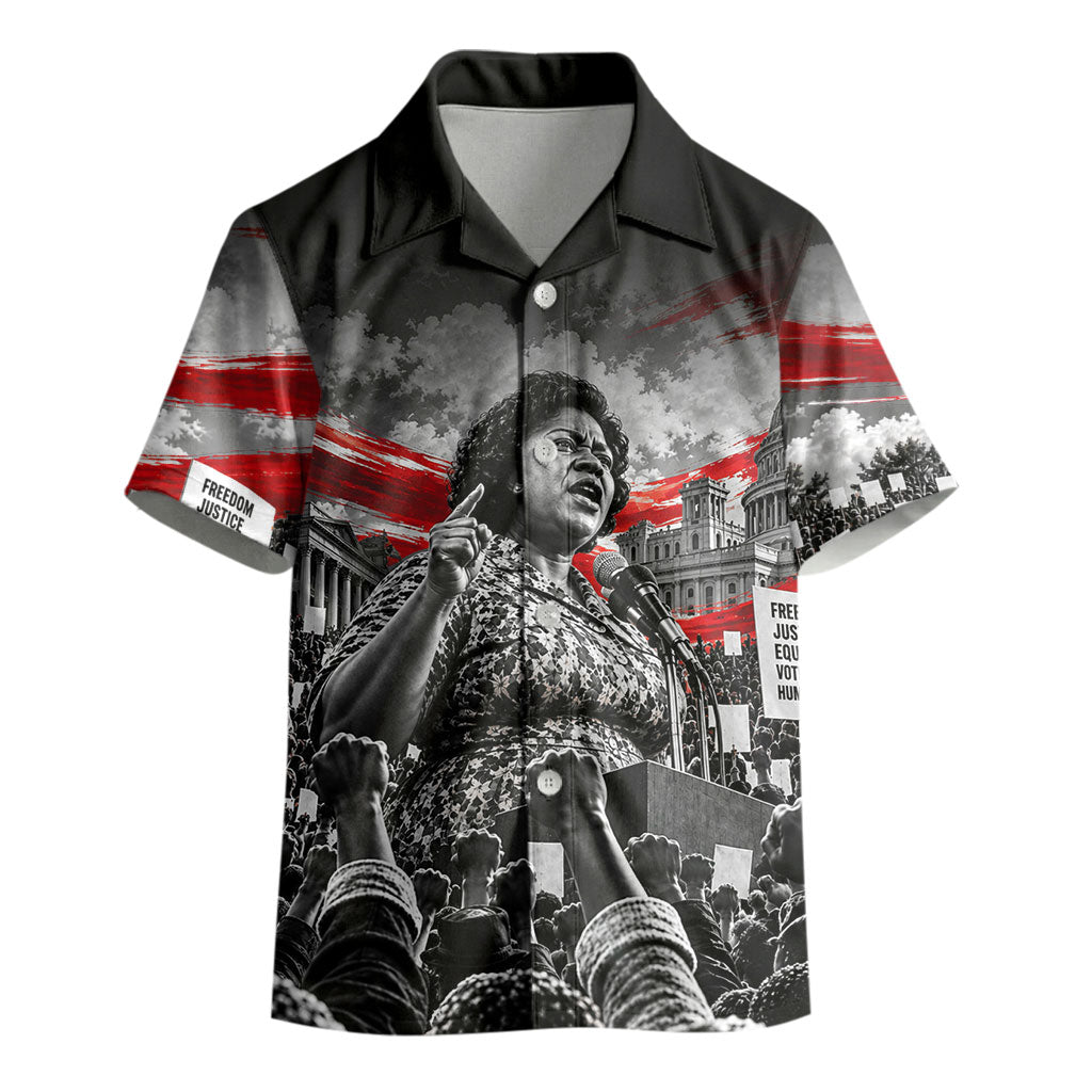 Fannie Lou Hamer Civil Rights Kid Hawaiian Shirt Voting Rights Activist Tribute Art