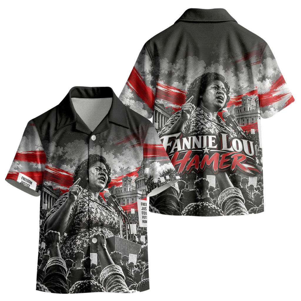 Fannie Lou Hamer Civil Rights Kid Hawaiian Shirt Voting Rights Activist Tribute Art