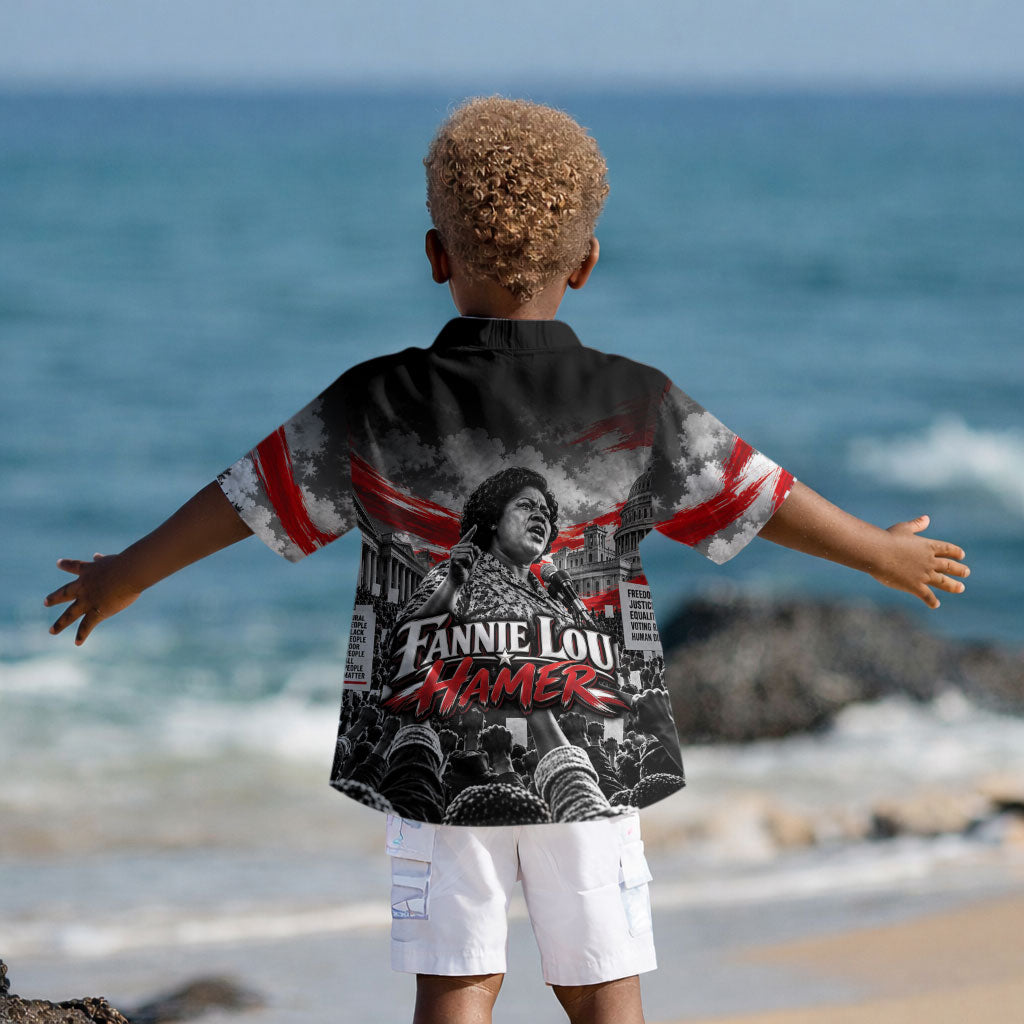 Fannie Lou Hamer Civil Rights Kid Hawaiian Shirt Voting Rights Activist Tribute Art