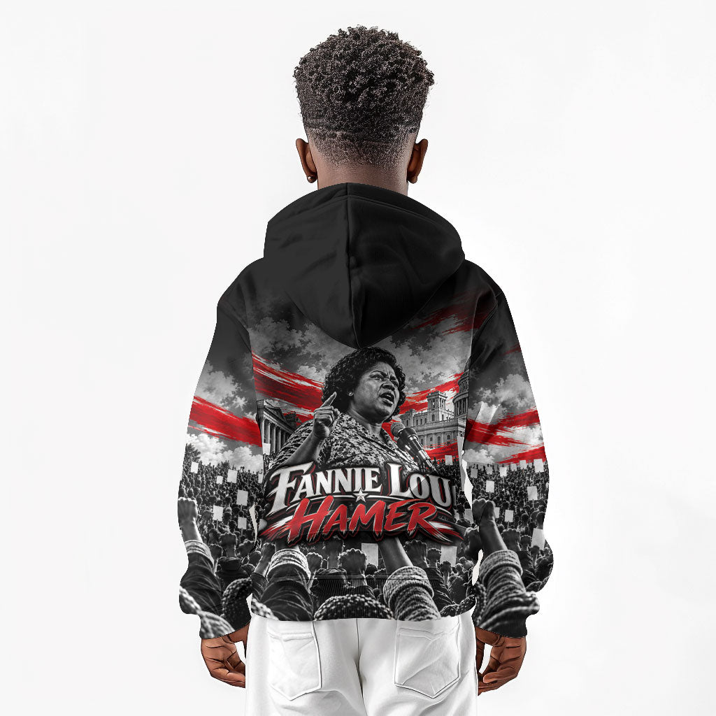 Fannie Lou Hamer Civil Rights Kid Hoodie Voting Rights Activist Tribute Art