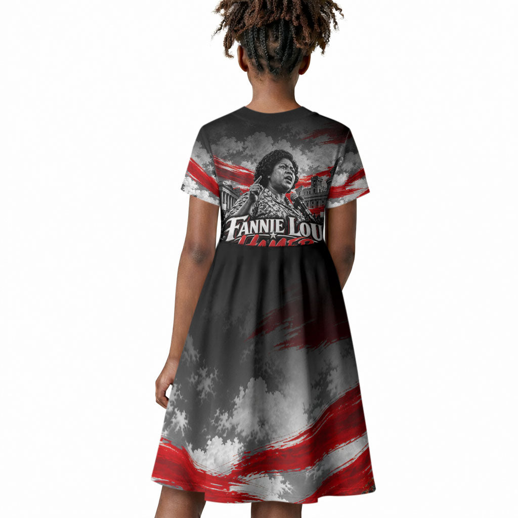 Fannie Lou Hamer Civil Rights Kid Short Sleeve Dress Voting Rights Activist Tribute Art